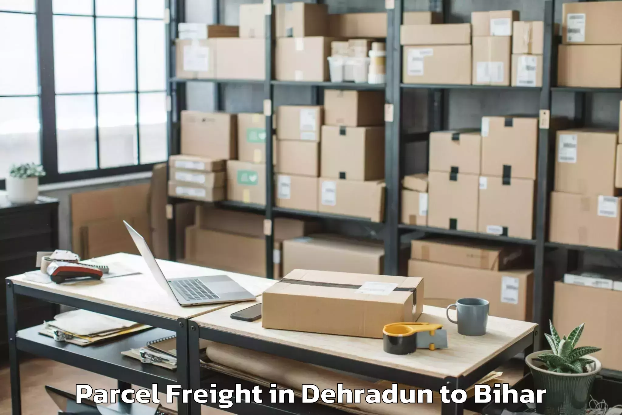 Book Dehradun to Sikta Parcel Freight Online